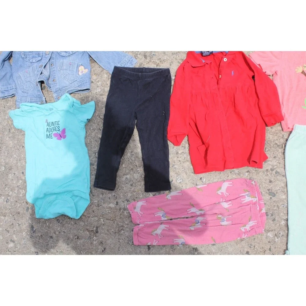 Lot of 18 pcs Baby Girl Clothing 18M, 18-24M Outfits Overalls CUTE FALL Wardrobe